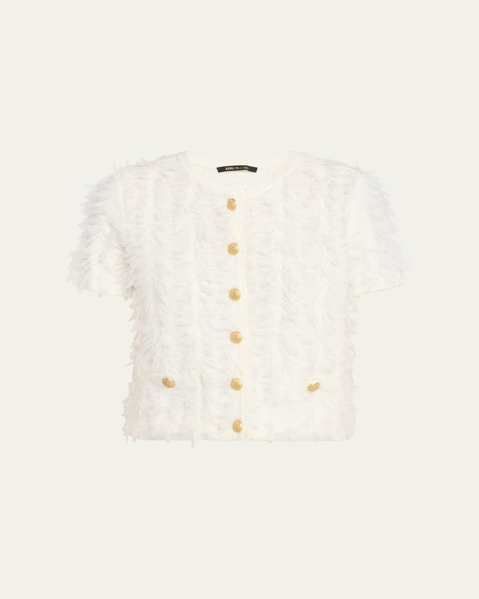 Swift Fringed Button-Down Sweat